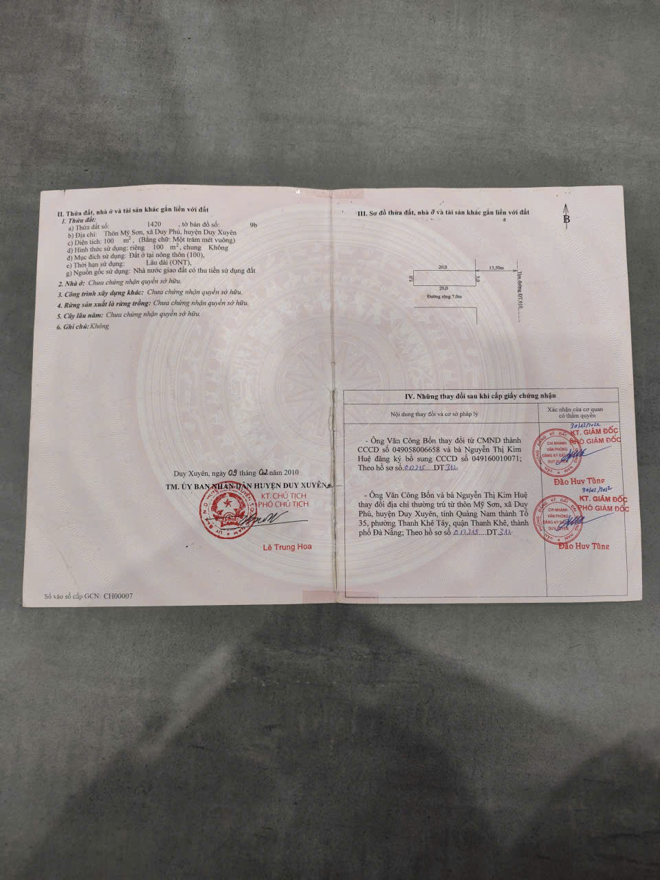 Chính chủ bán 100m2 đất 2 mặt tiền quốc lộ 14H, Thôn Mỹ Sơn, Xã Duy Phú, Huyện Duy Xuyên, Quảng Nam