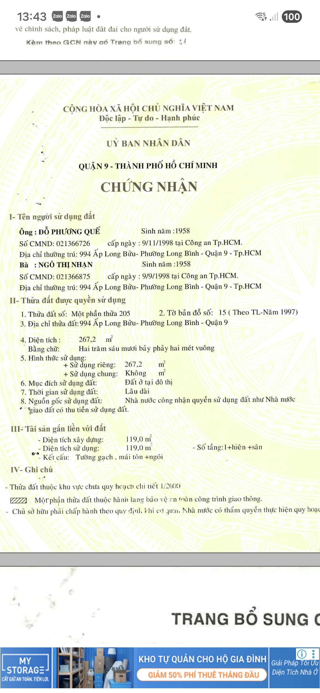 Bán đất mặt tiền Nguyễn Xiển Quận 9 giá 16,5 tỷ