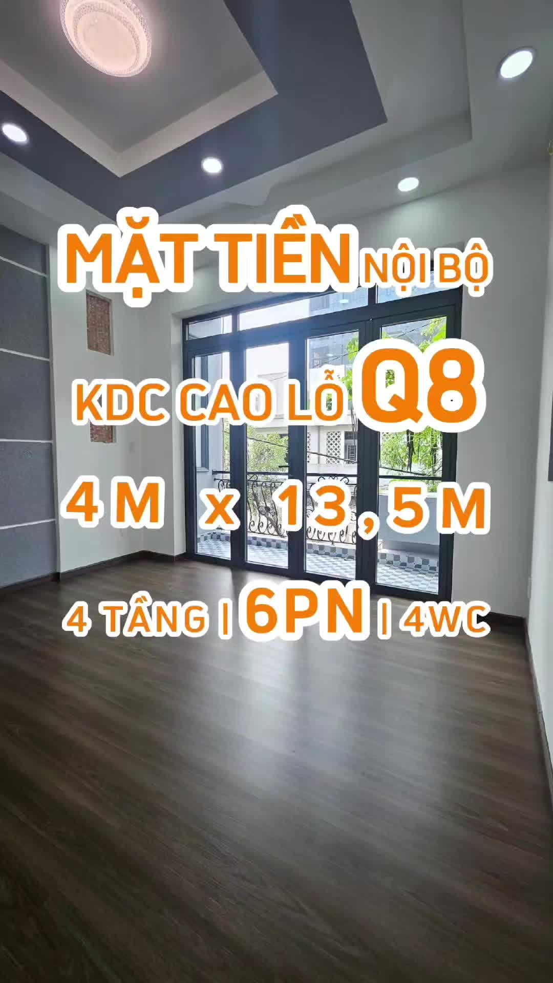 Nhà mặt tiền 4 tầng, đường nội bộ 12m, Cao Lỗ, phường 4, quận 8 thông Phạm Hùng, vuông vức