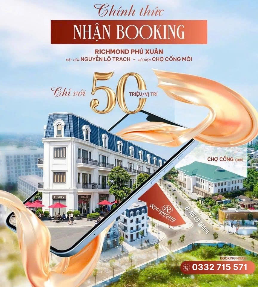 Richmond Phú Xuân, booking ngay, giữ suất đẹp