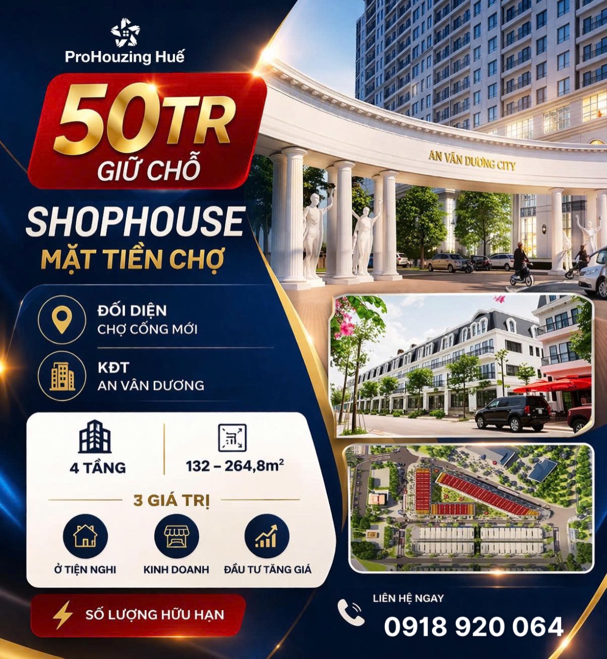 RichMond Phú Xuân, 40 căn shophouse đối diện chợ Cống