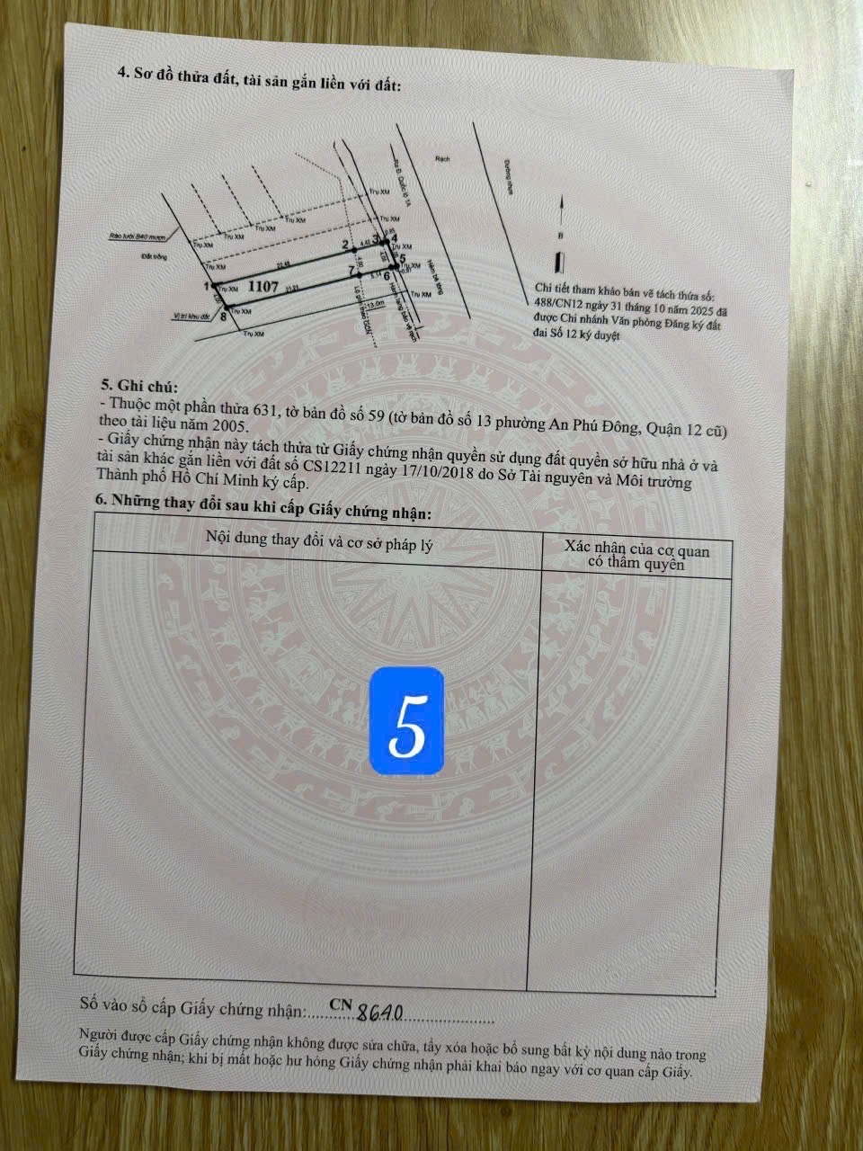 Bán 6 lô đất An Phú Đông - đối diện đại học Nguyễn Tất Thành