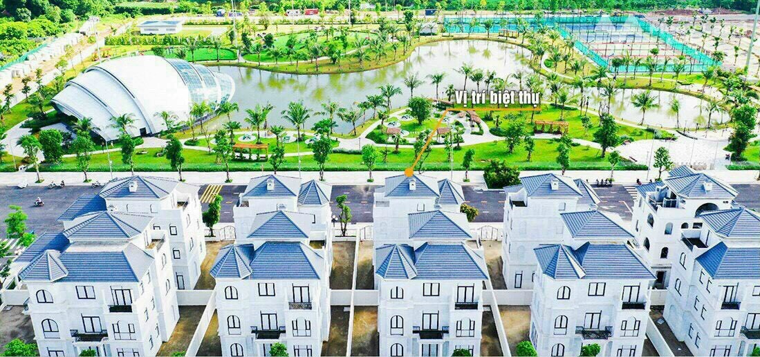 Biệt thự đơn lập mặt hồ Vinhomes Green Villas