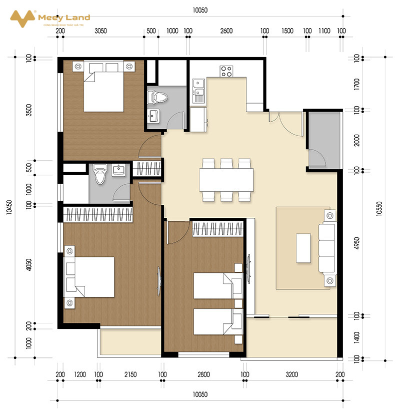 Căn hộ Opal Boulevard Phạm Văn Đồng, đã nhận nhà, giá 3,65 tỷ 75m2