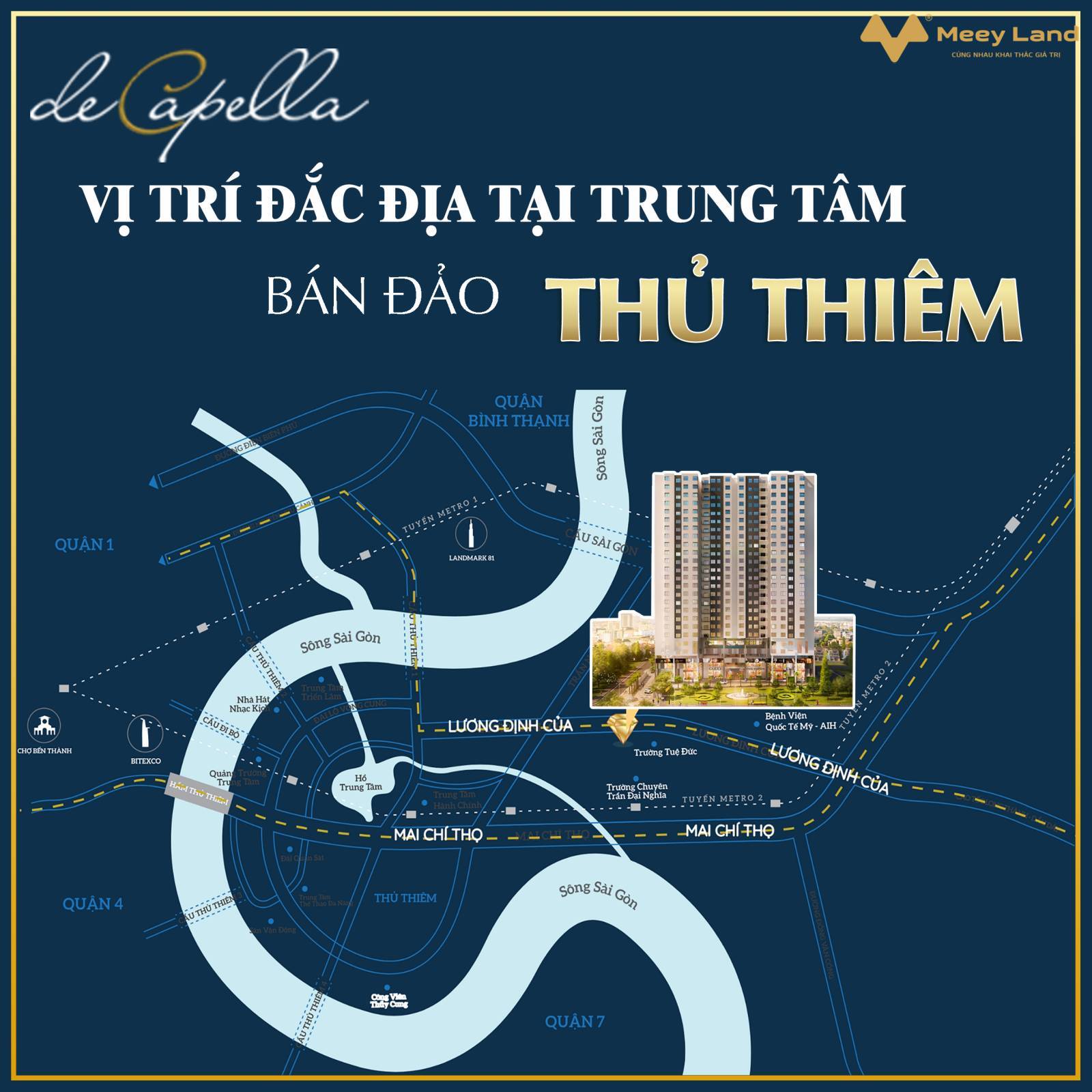 Chuyển nhượng căn 3 phòng ngủ dự án De Capella Thủ Thiêm 94m2 giá chỉ 9.5tỷ