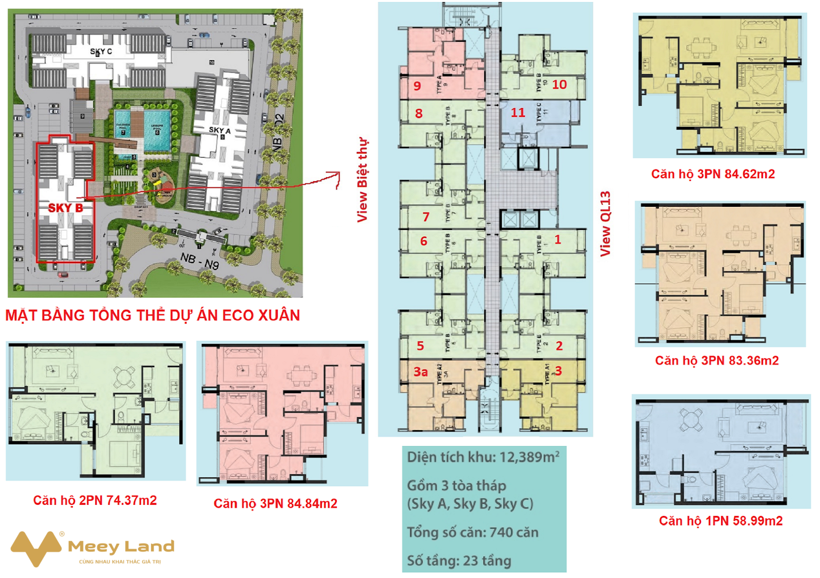 Căn hộ Eco Xuân Lái Thiêu, Bình Dương, mặt tiền Quốc lộ 13, cạnh Lotte Mark, giá 33 triệum2