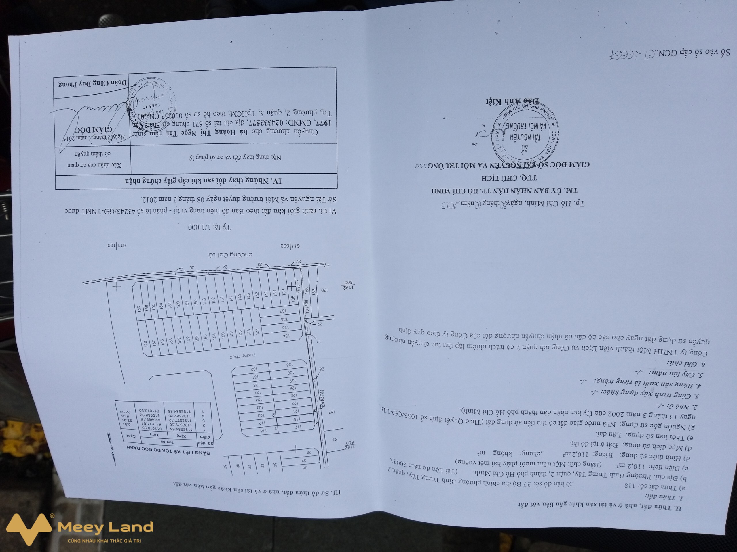 Bán đất mặt tiền, đường 42, Bình Trưng Tây, quận 2, giá 11,5 tỷ