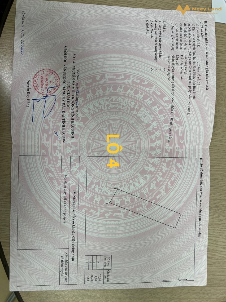 Đất thổ cư giá rẻ ven khu công nghiệp và thị trấn Gia Bình