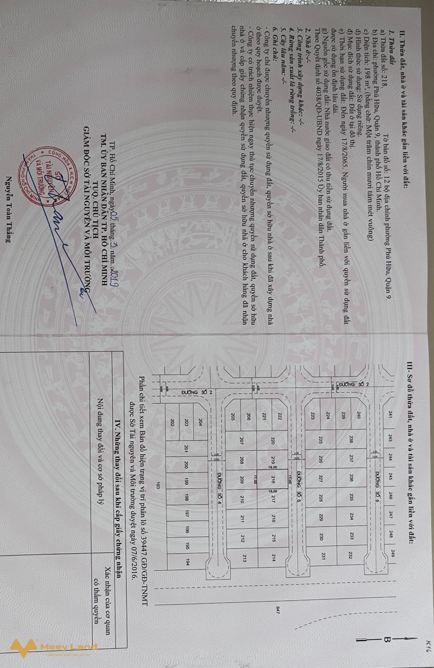 Bán đất đường Bưng Ông Thoàn phường Phú Hữu, quận 9, giá 11,8 tỷ