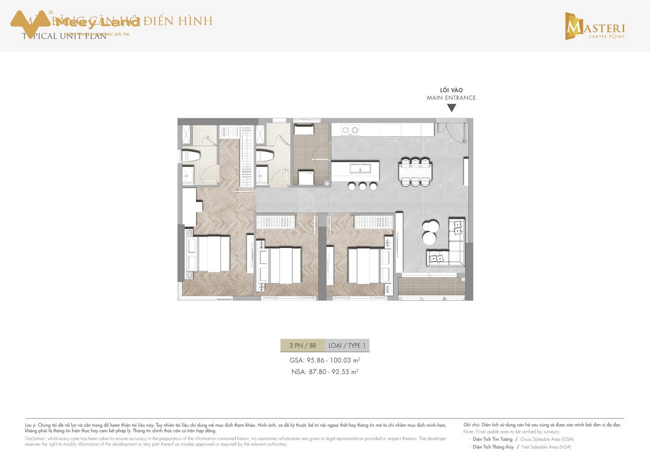 Căn hộ Masteri Centre Point Quận 9, giá từ 4,5 tỷ, giao nhà hoàn thiện, hỗ trợ lãi suất 0%