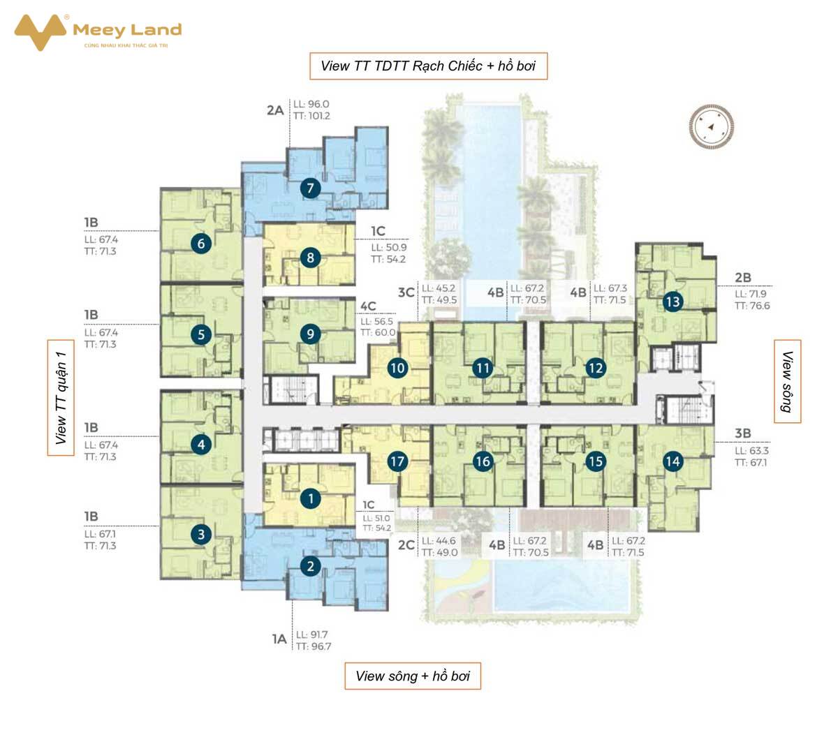 Căn hộ Precia Nguyễn Thị Định quận 2, giá 60 triệum2, giao nhà 2022