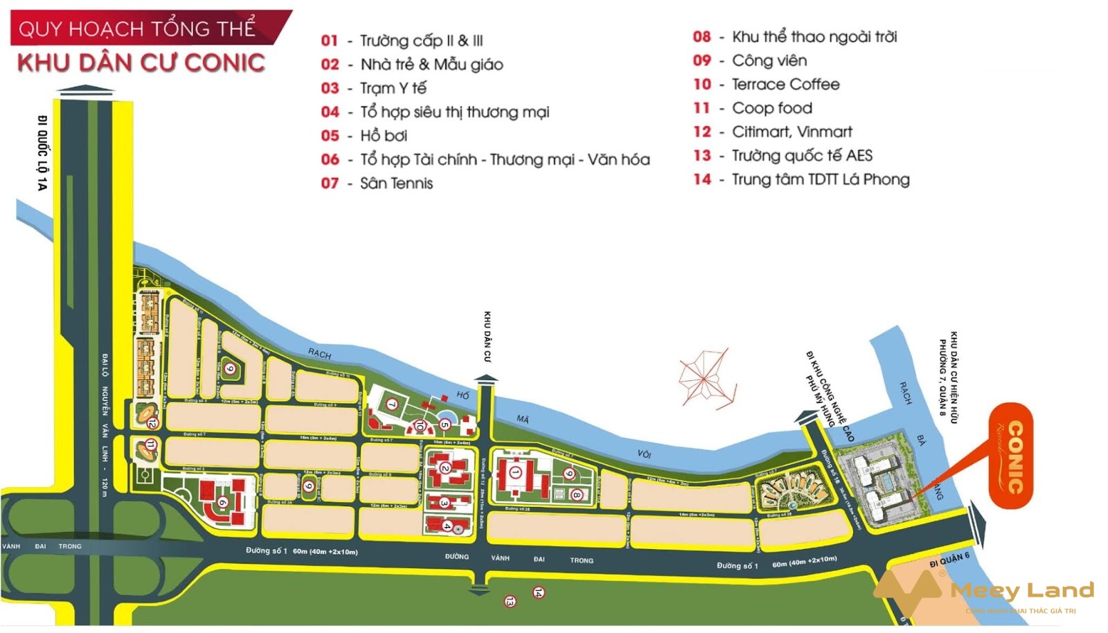 Bán căn hộ Conic Riverside Quận 8, 50m2- 65m2- 72m2, giá 40 triệum2, hỗ trợ vay 70%