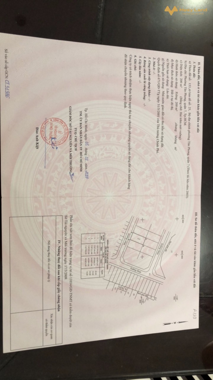 Đất biệt thự 10m x 20m, góc 2 mặt tiền khu Kim Sơn, phường Tân Phong, quận 7